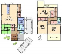 現在賃貸中のオーナーチェンジ物件!阪急『桂駅』まで徒歩11分!
南向きで西側は空いているので、陽当たり・通風良好!
駐車2台可能な4LDK!