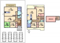 向日市、西京区、南区を専門 ユニバーサルホームサービス洛西口店 駐車4台可能で3LDK+3LDKの二世帯住宅!閑静な住宅地!
南側にはウッドデッキとお庭♪
土地71.02坪で前面道路広々6m、間口広々12m!