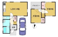 2025年12月にリフォーム完成済み!
静かな住宅地で、日当たりの良い南向きバルコニー!
全居室6帖以上で各部屋に収納+天井裏収納庫付きの2LDK!