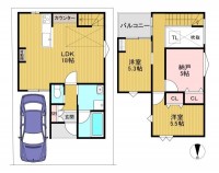 2026年7月完成予定の新築戸建!
阪急『東向日駅』まで徒歩15分!
間口広々約7メートル!各居室に収納完備!