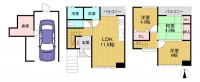 南向きにつき、陽当り良好!天井収納庫付きの3LDK!
生活施設が徒歩圏内に揃っており生活便利な立地!
雨の日も安心の掘り込みガレージには倉庫もございます!